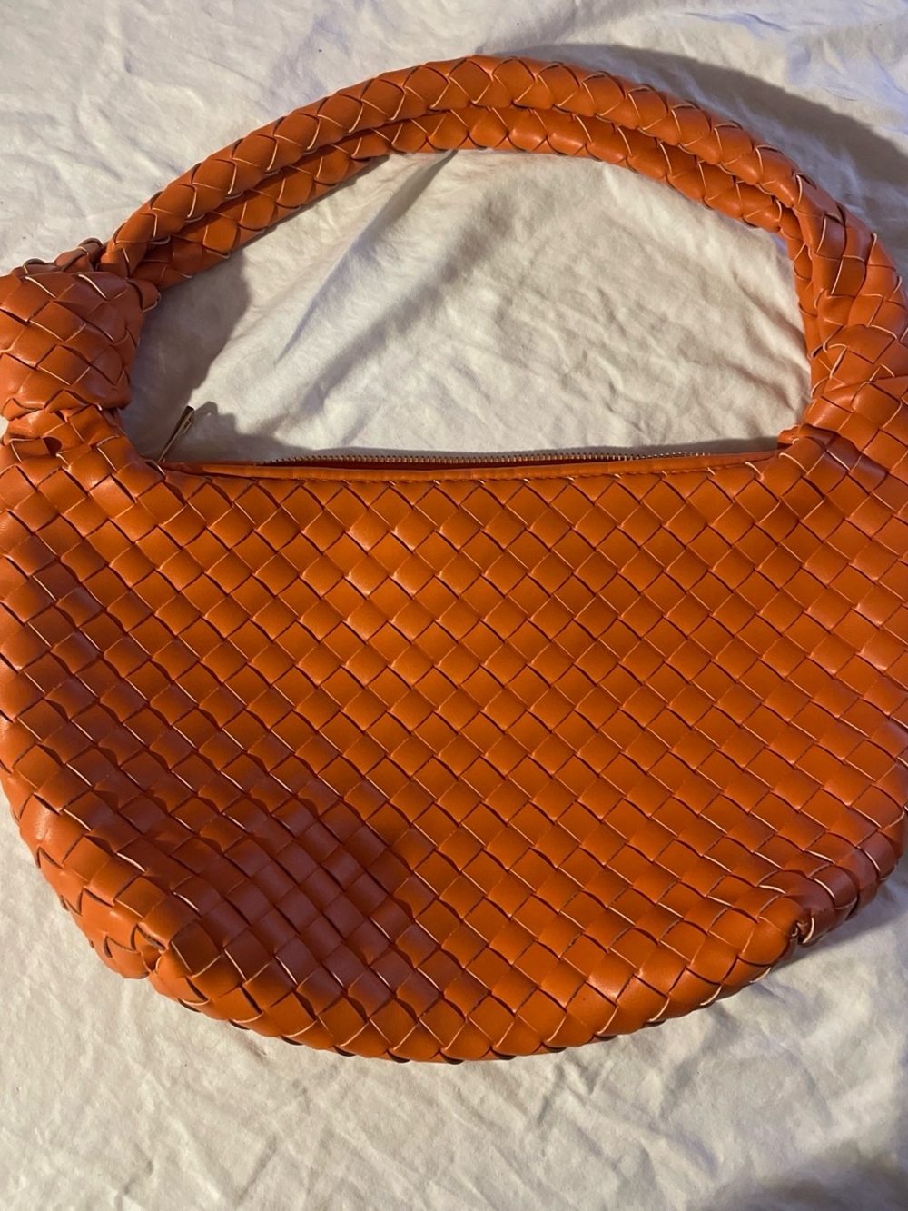 a new day Orange Woven Hobo Shoulder Bag